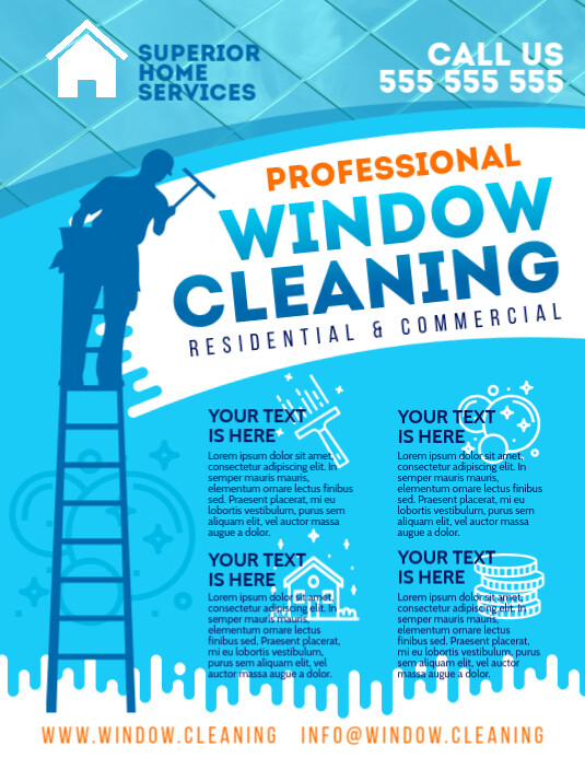 WINDOW CLEANING FLYER Pamflet (VSA Brief) template