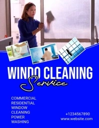 Window Cleaning Flyer Templates Folheto (US Letter)