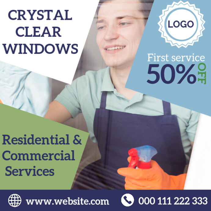 Window Cleaning Instagram Post Template | PosterMyWall