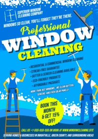 WINDOW CLEANING POSTER A4 template