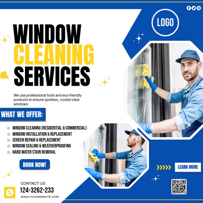 window cleaning services Instagram 帖子 template