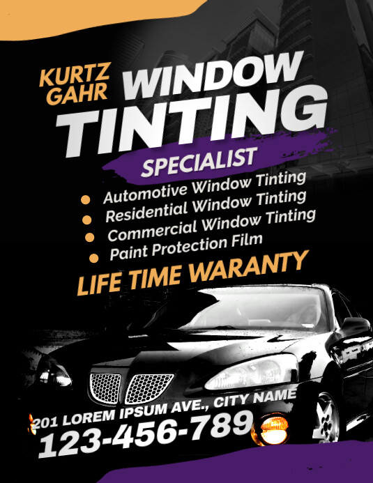 Window Tinting Service Flyer Templat PosterMyWall