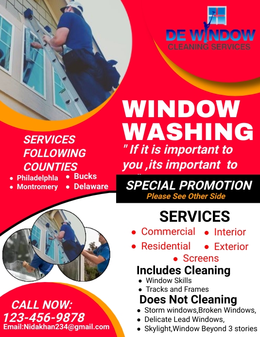 Window Cleaning Flyers Templates