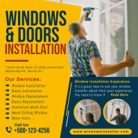 Windows & Doors Installation Service Flyer Template | PosterMyWall