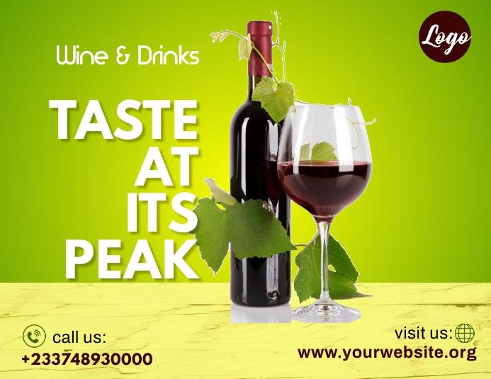 Wine and Drink Flyer (US Letter) template