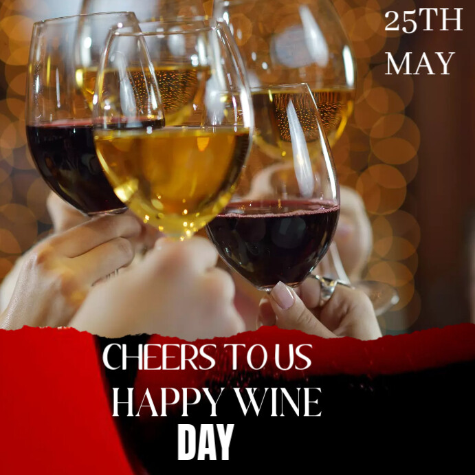 National Wine day Square (1:1) template