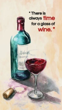 wine day Instagram story template