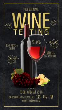 Zwart Wine Tasting Event Digitalt display Template