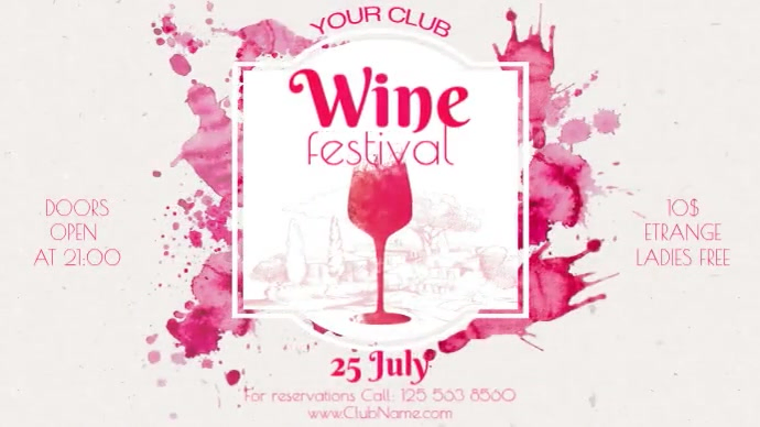 Wine Display งานแสดงผลงานแบบดิจิทัล (16:9) template