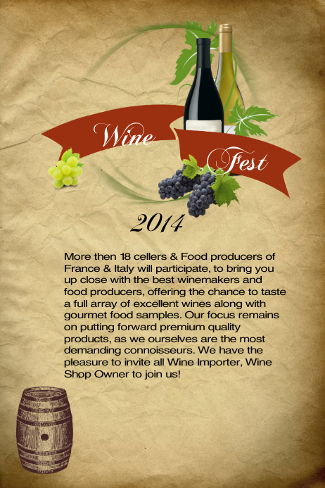 Wine Fest Poster template