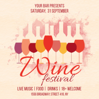 Gelb Wine Festival Instagram Plasing Template