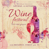 Wine Festival Instagram Post template