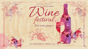 Wine Festival Digitalt display (16:9) template