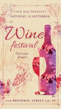 Kuning Wine Festival Digitalt display Template
