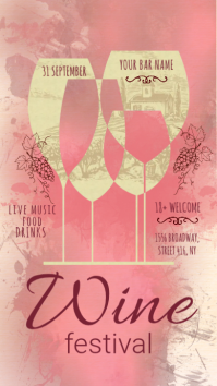 Wine Festival Digital Display (9:16) template