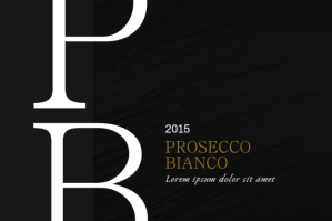 Black Prosecco Wine Label Label Template