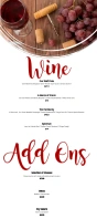 Wine Menu 宣传卡 template