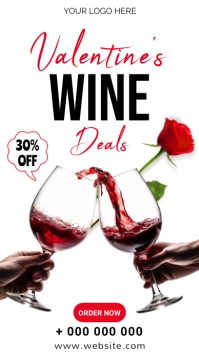 Wine menu Digital Display (9:16) template