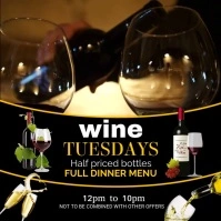 Wine  party Instagram Post template