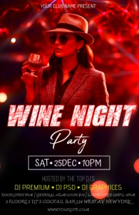 WINE PARTY TEMPLATE Half Page Wide