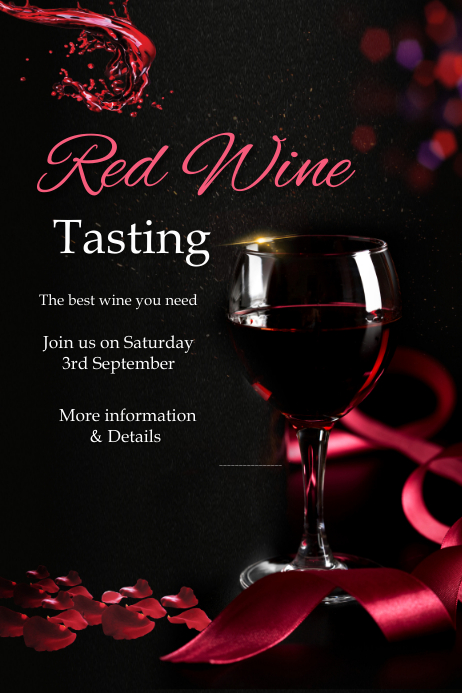 Wine tasting, event โปสเตอร์ template