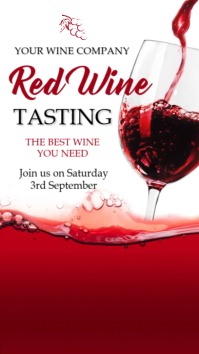 Wine tasting, wine party,event Instagram-Story template