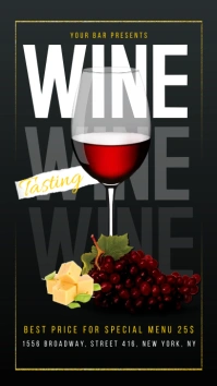 Wine Tasting Pantalla Digital (9:16) template
