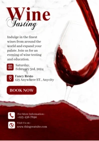 Wine Tasting Event A4 template