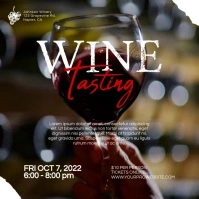 Wine Tasting Event Flyer Ad Kvadrat (1:1) template