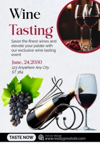 Wine Tasting Event Poster Template A5
