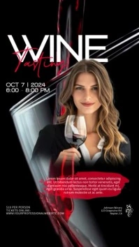 Wine Tasting Event Video Flyer Ad Instagram Story template