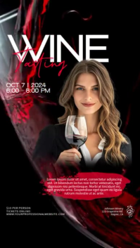 Black Wine Tasting Event Flyer Template Instagram Story