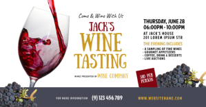 Wine Tasting Facebook Shared Image template