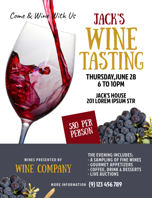 Copy of Wine Tasting Flyer Template PosterMyWall