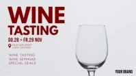 Wine Tasting Invitation Event Video Cover Ad Digitalt display (16:9) template