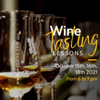 wine tasting lessons advertisement instagram template