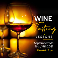wine tasting lessons advertisement instagram template