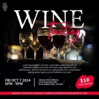 Wine Tasting Social Media Video Ad Square (1:1) template