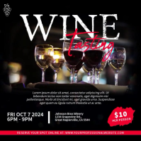 Professional Private Wine Tasting Video Promo Square (1:1) template