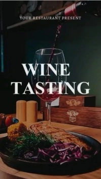 Wine Tasting Video Design with Music Reel do Instagram template