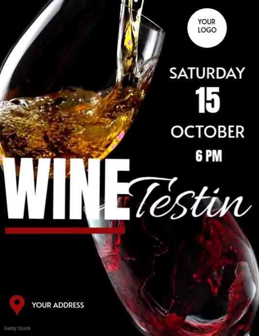 Wine testing Flyer (US Letter) template