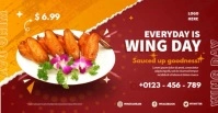 Wings Day Special Menu ads Facebook Event Cover template