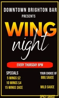 Wings Night US Legal template