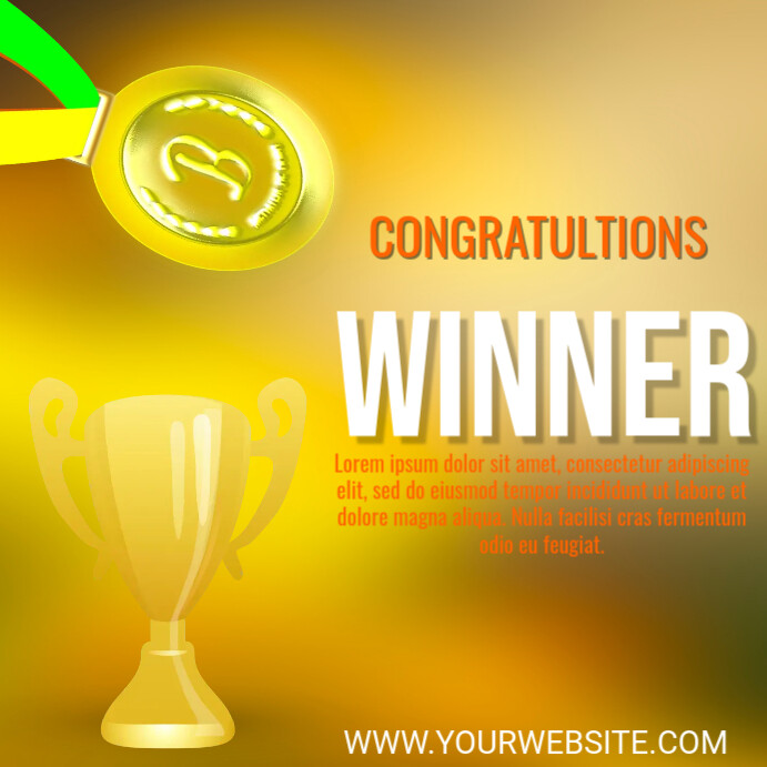 Winner's Award Template | PosterMyWall