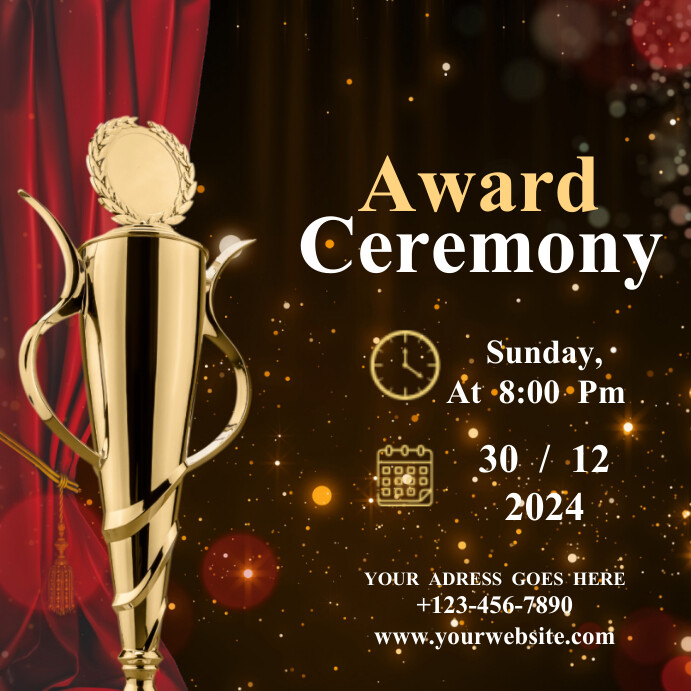 winner award night poster design Template | PosterMyWall