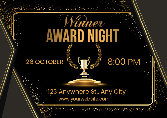 Copy of winner award night poster design | PosterMyWall