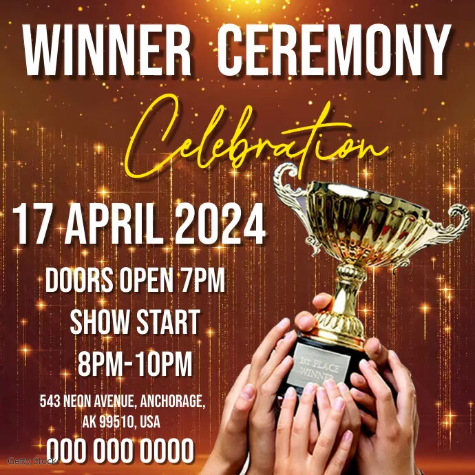 winner ceremony flyers Template | PosterMyWall