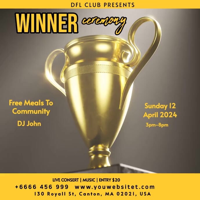 Winner flyer , Winner Ceremony flyer , Template | PosterMyWall