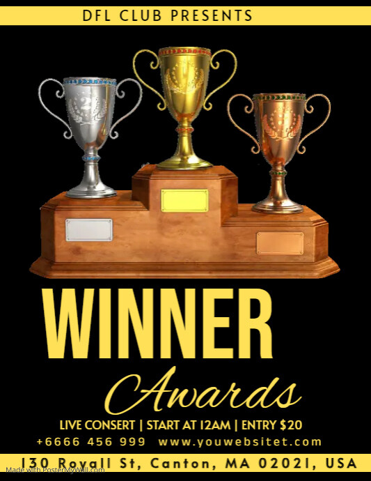 Winner flyer ,  Winner Awards Flyer template