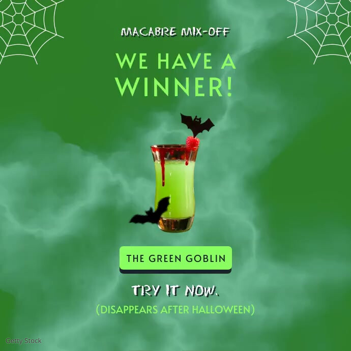 Winner Halloween Bar Instagram Post template